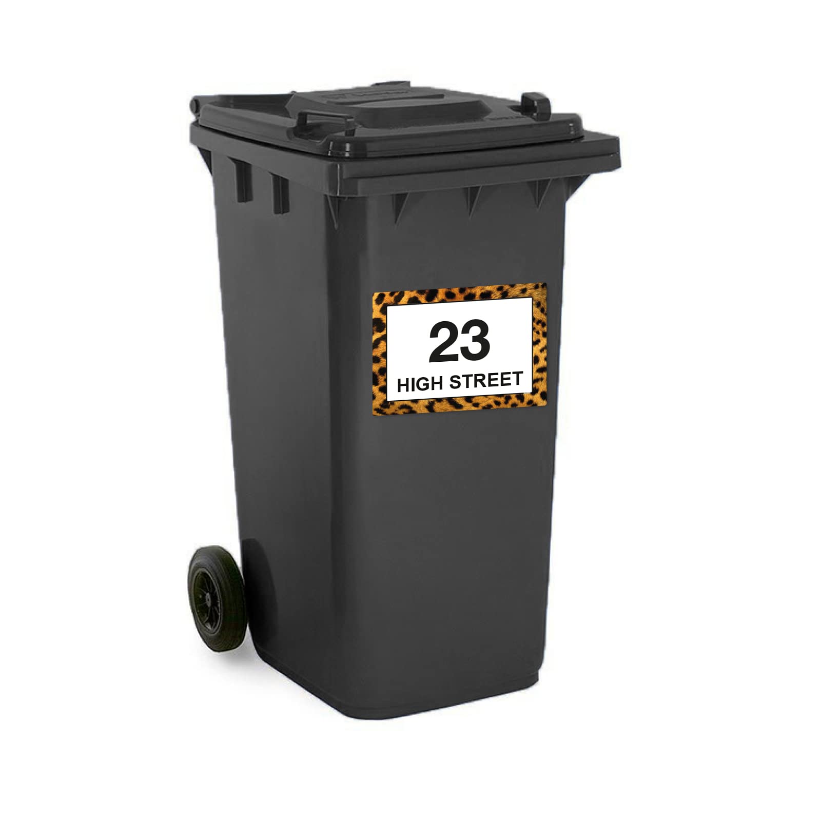 Stika.co Adesivi Personalizzati Per Bidoni - 4 Pezzi In Vinile Bianco - Numero Civico E Nome Via - Taglia A3 (420x297 Mm) - Impermeabili E Anti UV - 2
