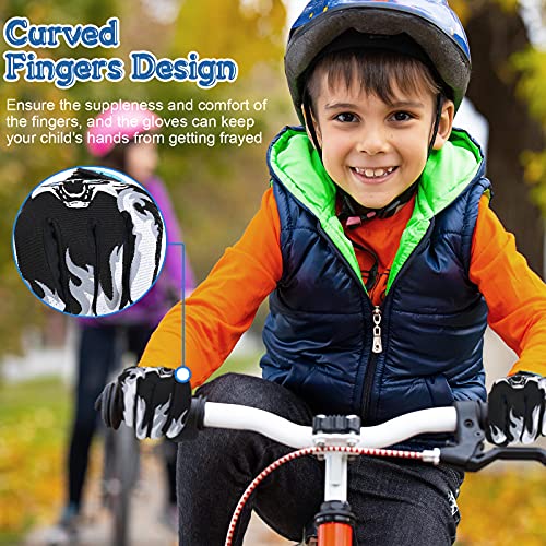 4 Pieces Kids Fishing Gloves Motorcycle Bike Football Gloves Full Finger Children Gloves For Cycling Camping Fishing Parkour Outdoor Sports #TOP4