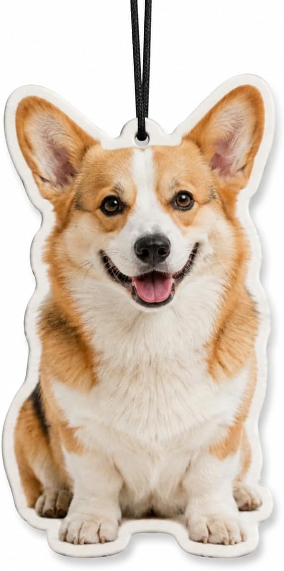 Custom Pet Photo Car Air Freshener, Double Sided Dog Cat Hanging Ornament