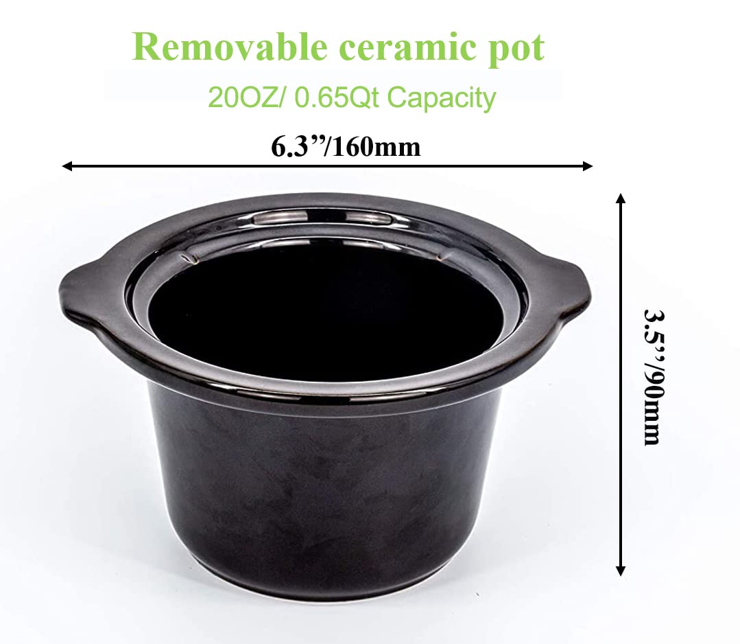 0.65 qt slow cooker warmer, fondue pot set,chocolate melting pot