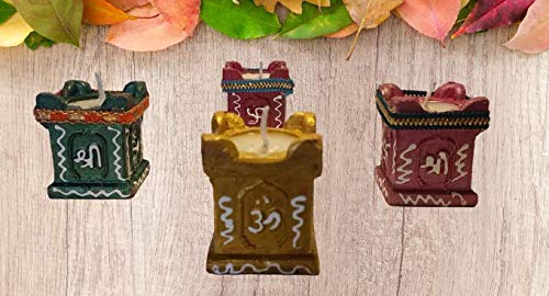 RBY Tulsi Diya for Diwali Decoration Handmade Earthen Clay Terracotta Decorative Diya 4 Pcs Set Tealight Candle Festival Diya Oil Lamps.