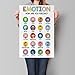 SELF FIND Feelings Chart Wall Art, Emotions Chart Kids Classroom Posters Growth Mindset Canvas Prints Therapy Office Motivational Décor Calming Corner School Decor 12x16inch Unframed