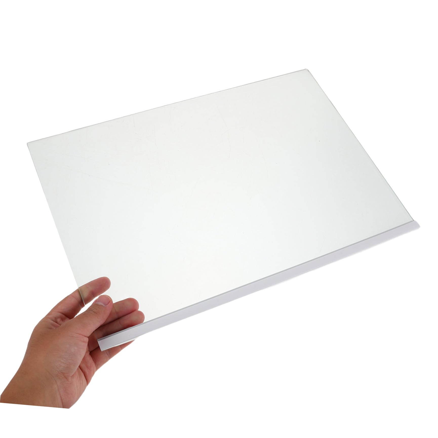 Zerodeko Ripiano in Vetro Temperato per Frigorifero 16x11 Pollici Bordi Rifiniti e Design Sicuro, Divisorio per Congelatore e Frigorifero, Compatibile e Resistente