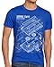 Produktbild style3 Tape Blaupause Herren T-Shirt dj musikkassette Turntable Retro, Größe:L, Farbe:Blau