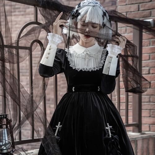 Lace Lolita Gloves Lace Hand Sleeve White Wrist Cuff for Women Girls Halloween Cosplay Costume Masquerade Party Women Girls Lolita Accessories 1 Pair4