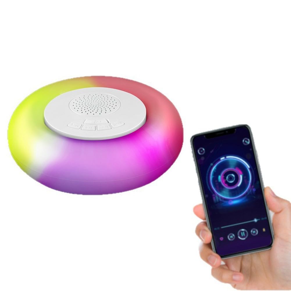 Altavoz flotante LED compatible con luz ambiental impermeable para piscina, playa, fiesta al aire libre