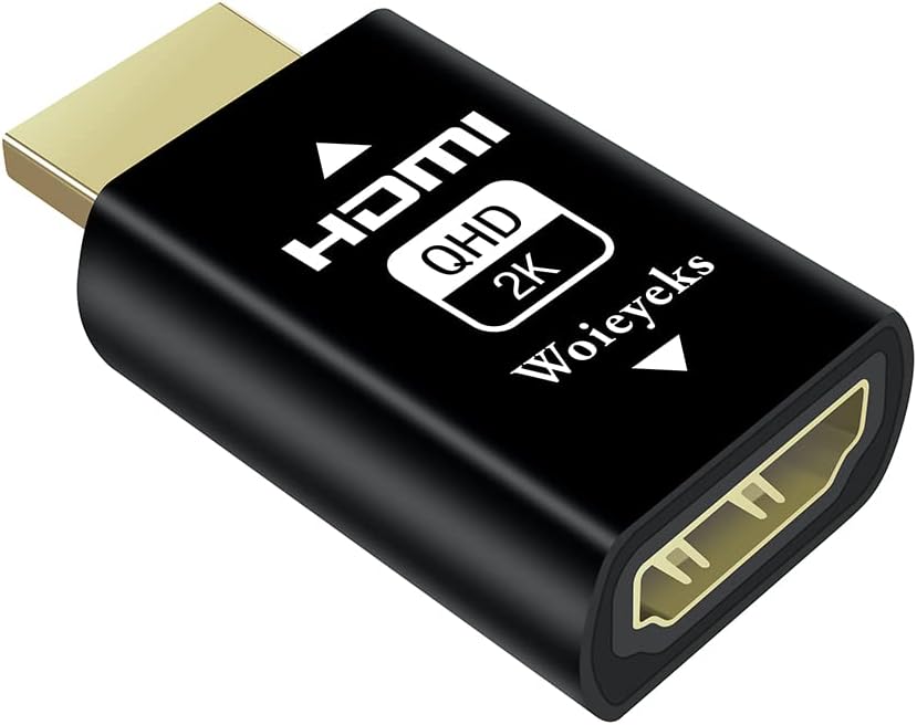 HDMI EDID Emulator Passthrough Adapter,Female Port Connected to an External Display,for Extender/KVM Switch/AV Receiver/Video Splitters Support 1920x1080@60(1 Pack)