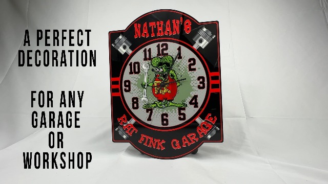 Amazon.com: Decorative Concepts Rat Fink Red Garage Wall Clock