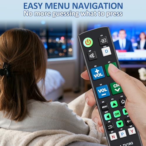 Image of Universal Big Button TV Remote Replacement, Compatible with All Samsung /VIZIO /LG /Sony /Philips Smart TVs and More