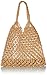 Hixixi Cotton Rope Totes Travel Beach Fishing Net Handbag Shopping Woven Shoulder Bag for Women Girls (Khaki)