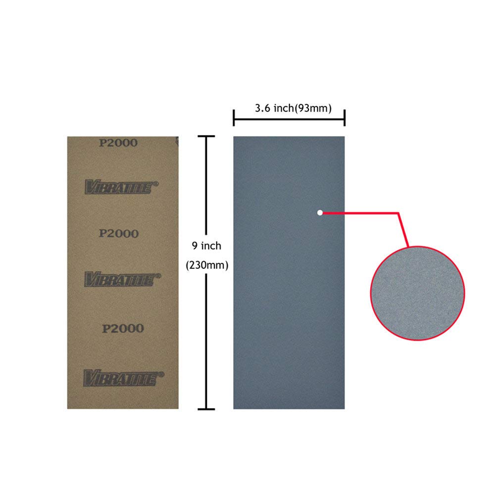48pcs 9quot;x3.6quot; Papier abrasif sec humide 320 à 10000 grains assortis pour la finition de meubles en bois, le ponçage du métal et le polissage automobile,H