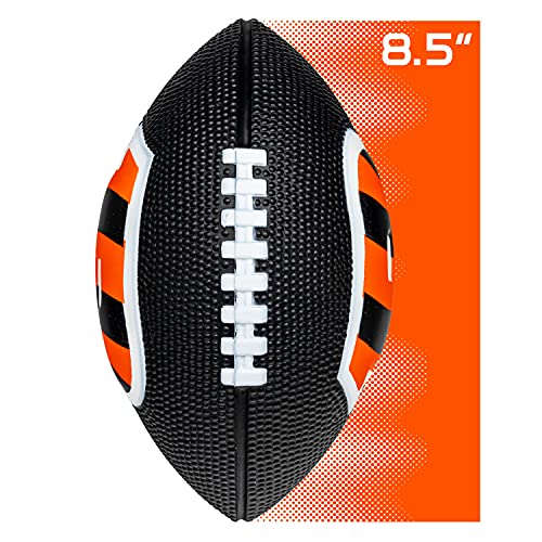 Image of Franklin Sports NFL Football - Kids Foam Football - Soft Junior Size 8.5 inch Ball with 3D Logos - Perfect for Gameday + Tailgates