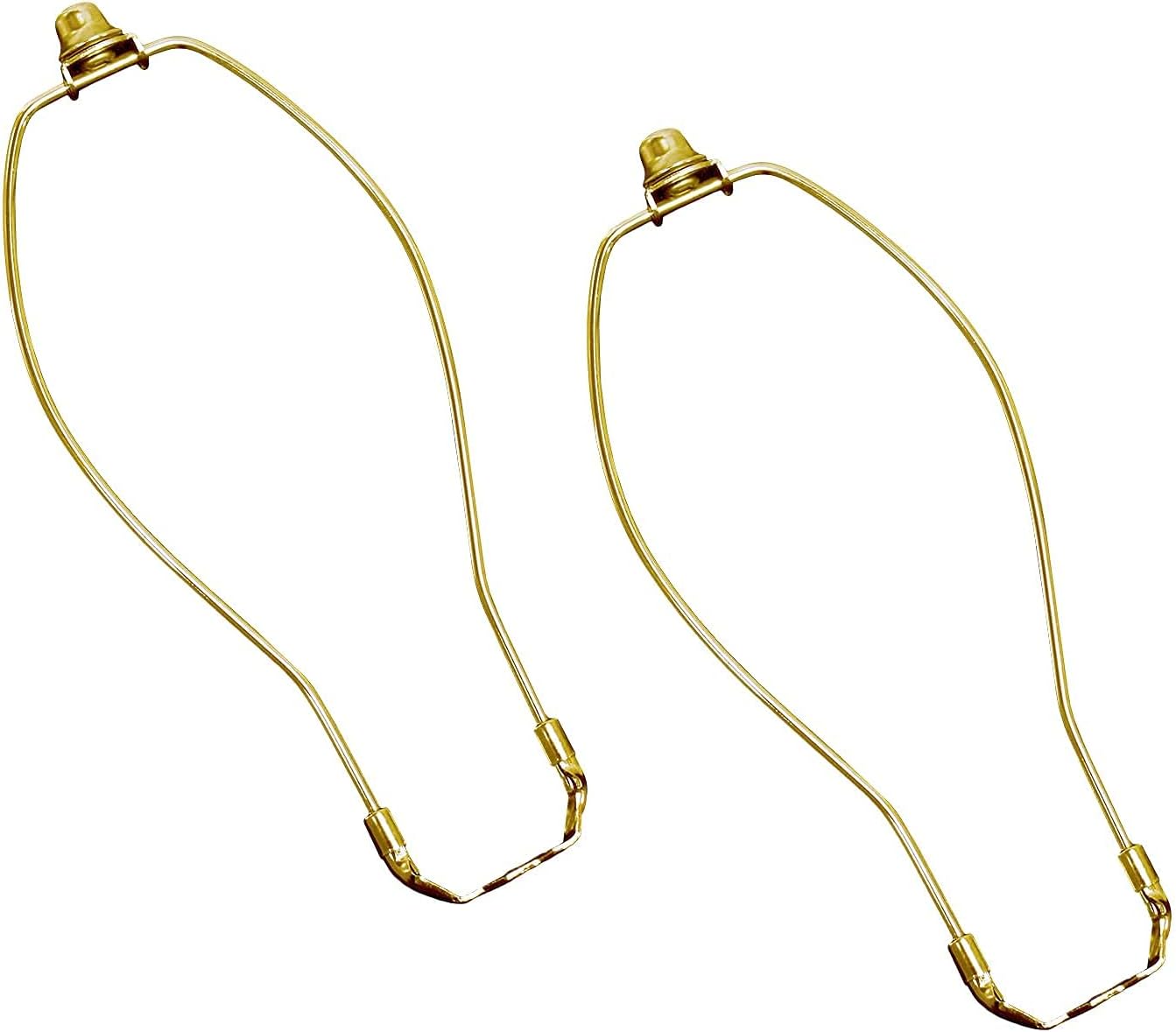 FenchelShades.com Lampshade 2 Pack of Brass Harps with Finial (11 inches)