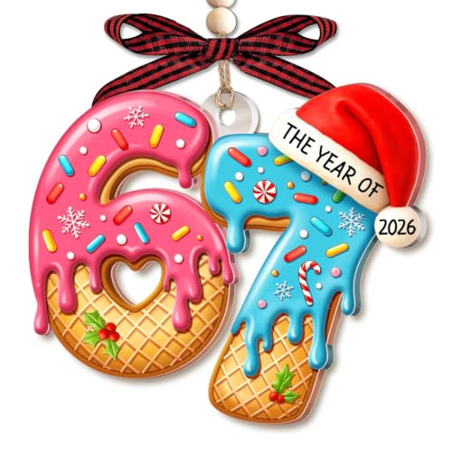 Image of 67 Ornament,6 7 Christmas Ornaments 2026, Funny Christmas Ornament
