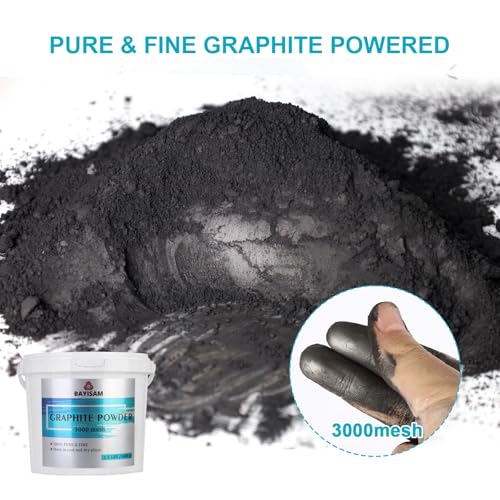 Image of 1.5LBS Pure Graphite Powder,3000 Mesh Microfine Dry Graphite Lubricant Powder for Locks,Pinewood Cars,Bearings,Reels,Sketches, Paintings