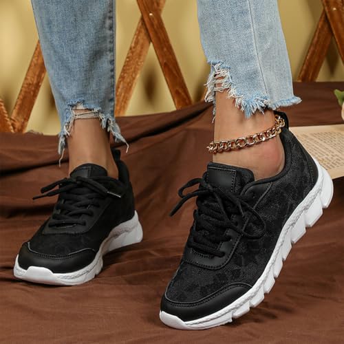 Women's Luxurious Orthopedic Sneaker,lace Print Hollow mesh orthopedi c Sneakers for Women Wide2