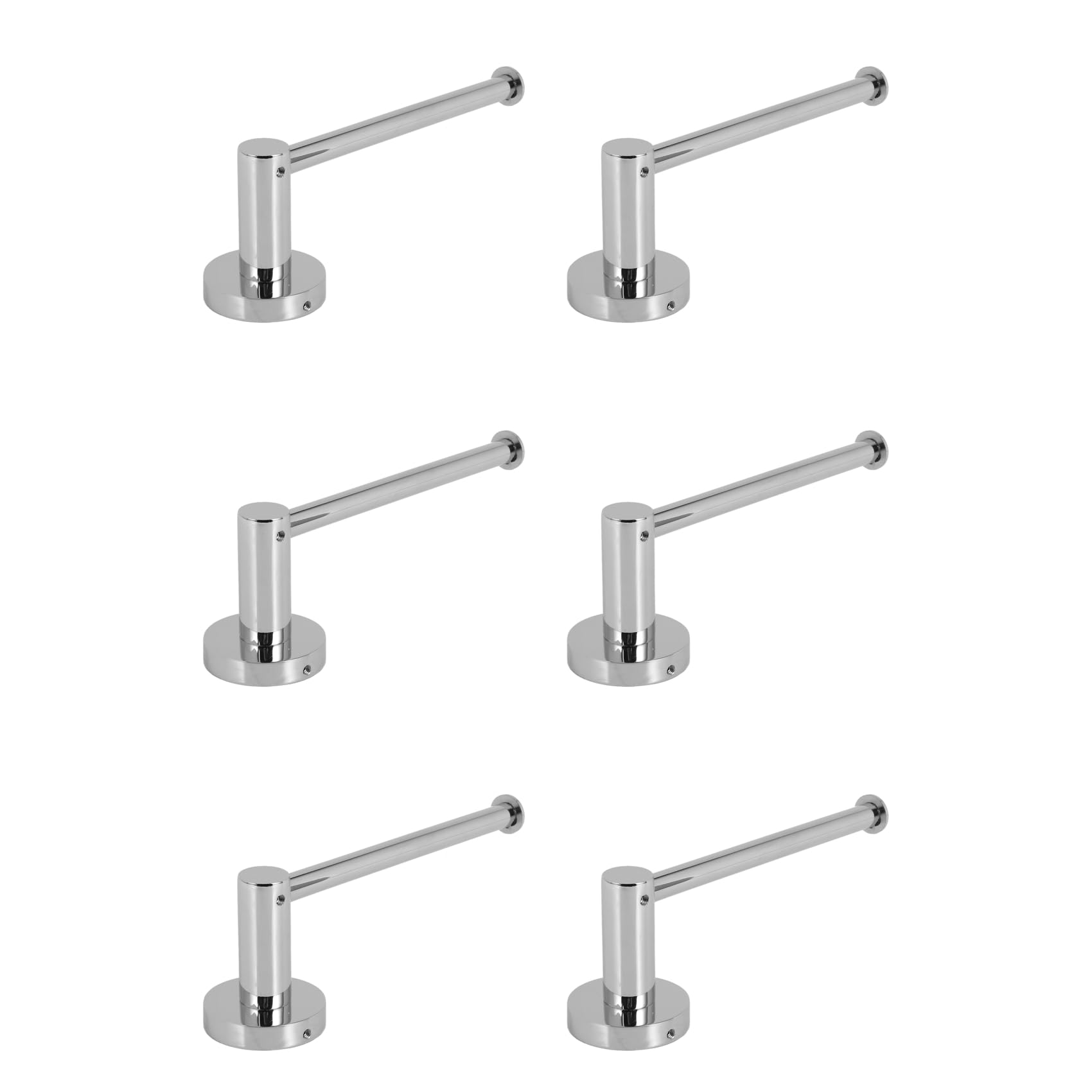 Hndhbfgrt 6X Wall Mounted Toilet Roll Holder Polished Chrome Stainless Steel Kitchen Paper Towel Dispenser Tissue Roll Hanger