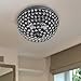 Elegant Designs FM1000-RBZ Elipse Crystal 13 Inch Modern Metal 2 Light Bowl Shaped Ceiling Flush Mount Fixture, Oil Rubbed Bronze/Restoration Bronze