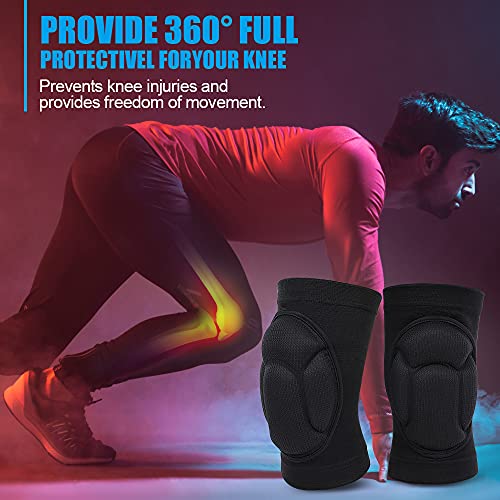 Danfancy Protective Knee Pads,Thick Sponge Anti-Slip ,Collision Avoidance Knee Sleeve For Women Men-1 Pair, Large #TOP5