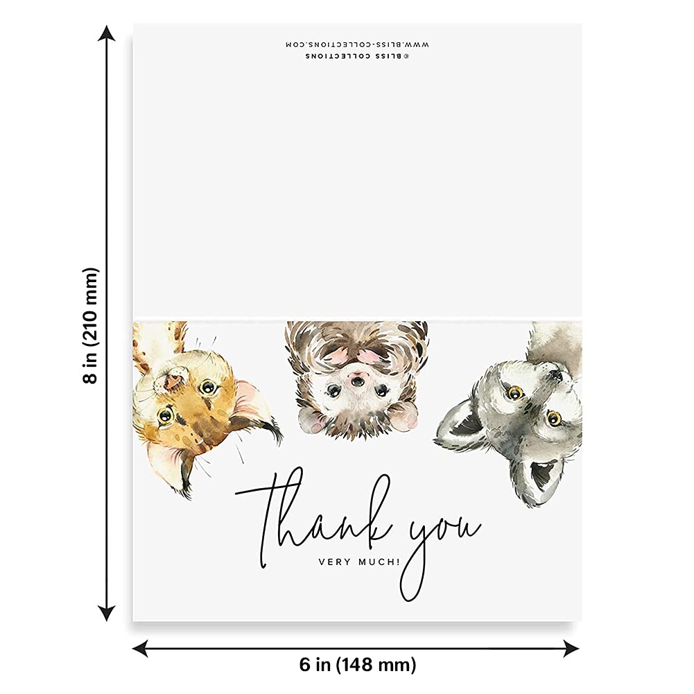 Amazon.com: Bliss Collections Thank You Cards with Envelopes, Woodland  Animal, All-Occasion Thank You Cards for Weddings, Bridal Showers, Baby  Showers, Birthdays, Parties and Special Events, 4"x6" (Pack of 25) : Baby