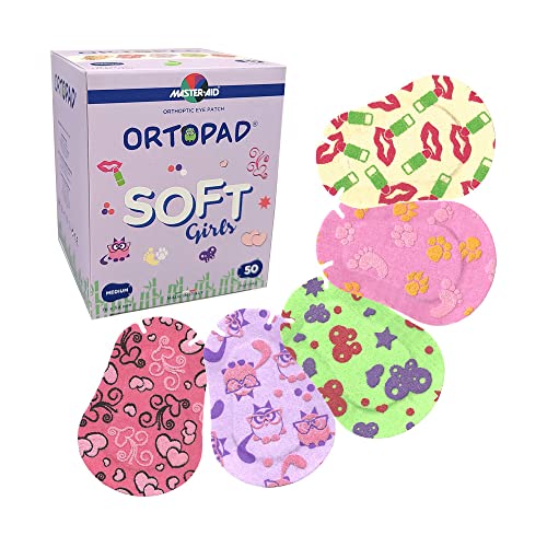 Ortopad® Soft Bamboo Girls Eye Patches, 50/Box (Medium Size, 2-4 yrs) Textured Accents
