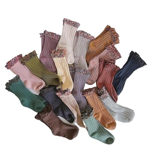Ruffle socks 1-7Y Children Cotton Socks With Lace Girls Sock Floral Ruffle Toddlers Girls Ankle Sock 2pcs3
