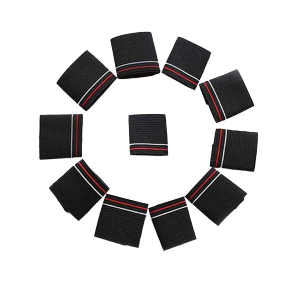 SUPVOX 20pcs Elastic Finger Sleeves Sports Support Arthritis Trigger Braces Protector Cover for Trigger Finger Cracking Callus Black