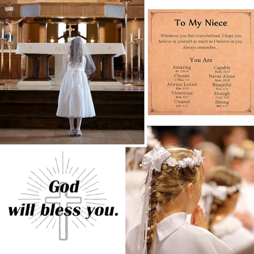 Image of Christian Gifts for Women Girls, Religious Cross Bracelet, Birthday Christmas Easter Baptism Confirmation First Communion Valentines Day Graduation Gifts for Her