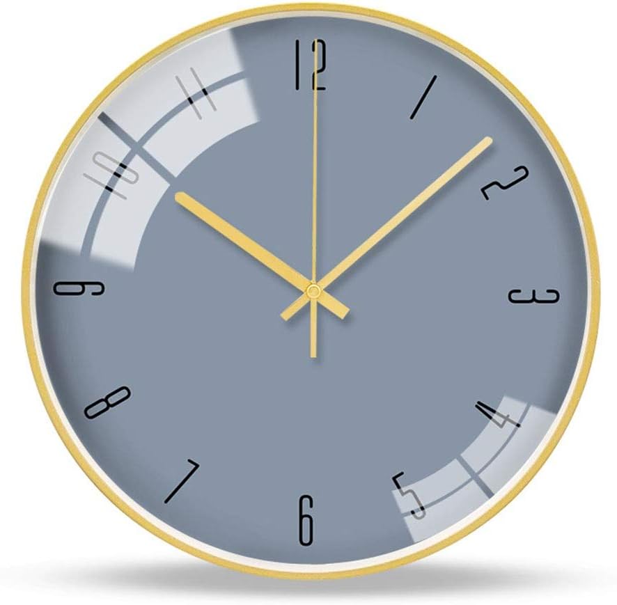 Wall Clock Gray 14 Inch Modern Simple Fashion Decorative Wall Clock Luxury Small Fresh