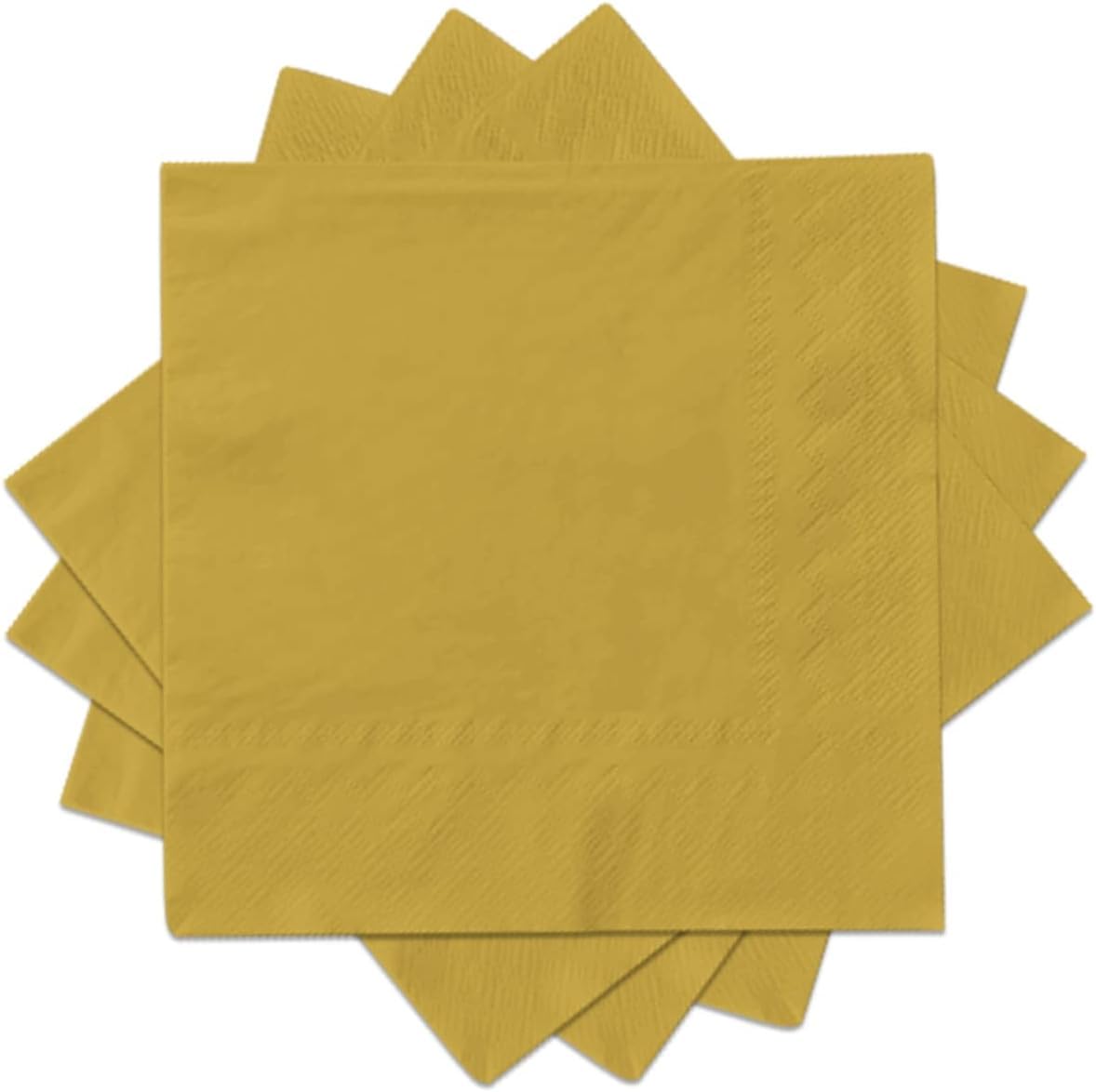 PRP Creation Paper Napkins for Birthday Wedding Anniversary Party Tissue Paper Napkins 2 Ply Pack of 20 (Golden)