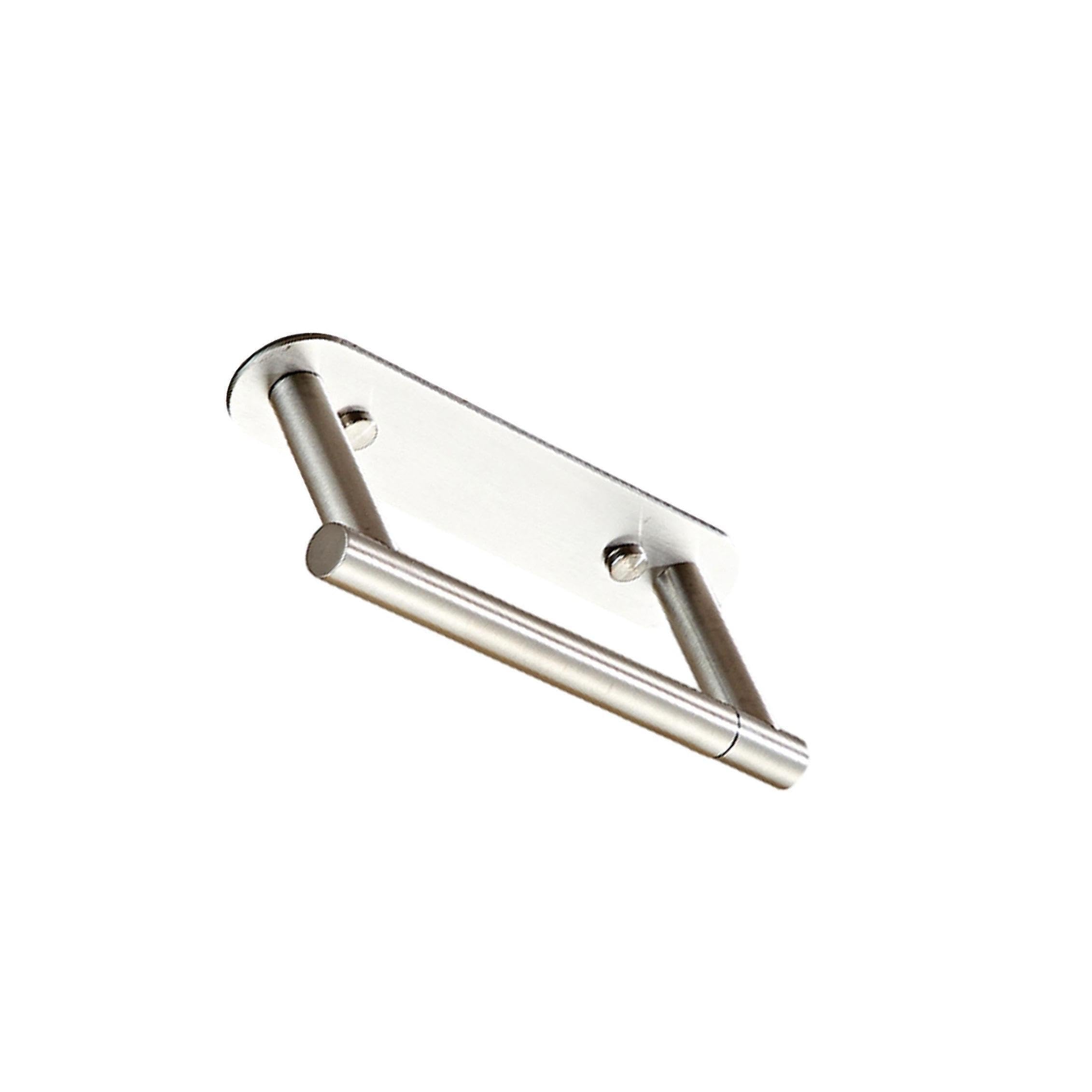 Qixcxaz Brushed Silver Durable Toilet Paper Roll Holder Wall Mounted Steel Ensures Lasting Bathroom Decor Wall Mounted Toilet Paper Holder Tissue Roll 304 Stainless Steel, 19.5X4x8.2cm