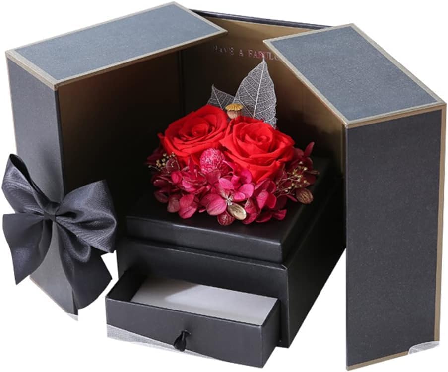 ANTOLEPreserved Red Rose Gift Box,Eternal Flowers Rose Gifts for Mom Girlfriend Wife on Valentines Day Mothers Day Birthday Anniversary Romantic Gifts for Her