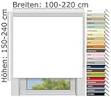 [page_title]-EFIXS Thermorollo Medium - 25 mm Welle - Farbe: Weiss (051) - Größe: 220 x 190 cm (Stoffbreite x Höhe) - Hitzeschutzrollo - Verdunklungsrollo
