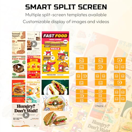 Image of 43-inch Mobile Digital Signage Display, Android 11 Indoor Anti-Glare LCD Advertising Kiosk, Aluminum Foldable Digital Display Poster with Free CMS, 2.4G /5G WiFi, Bluetooth 5.3(Black)