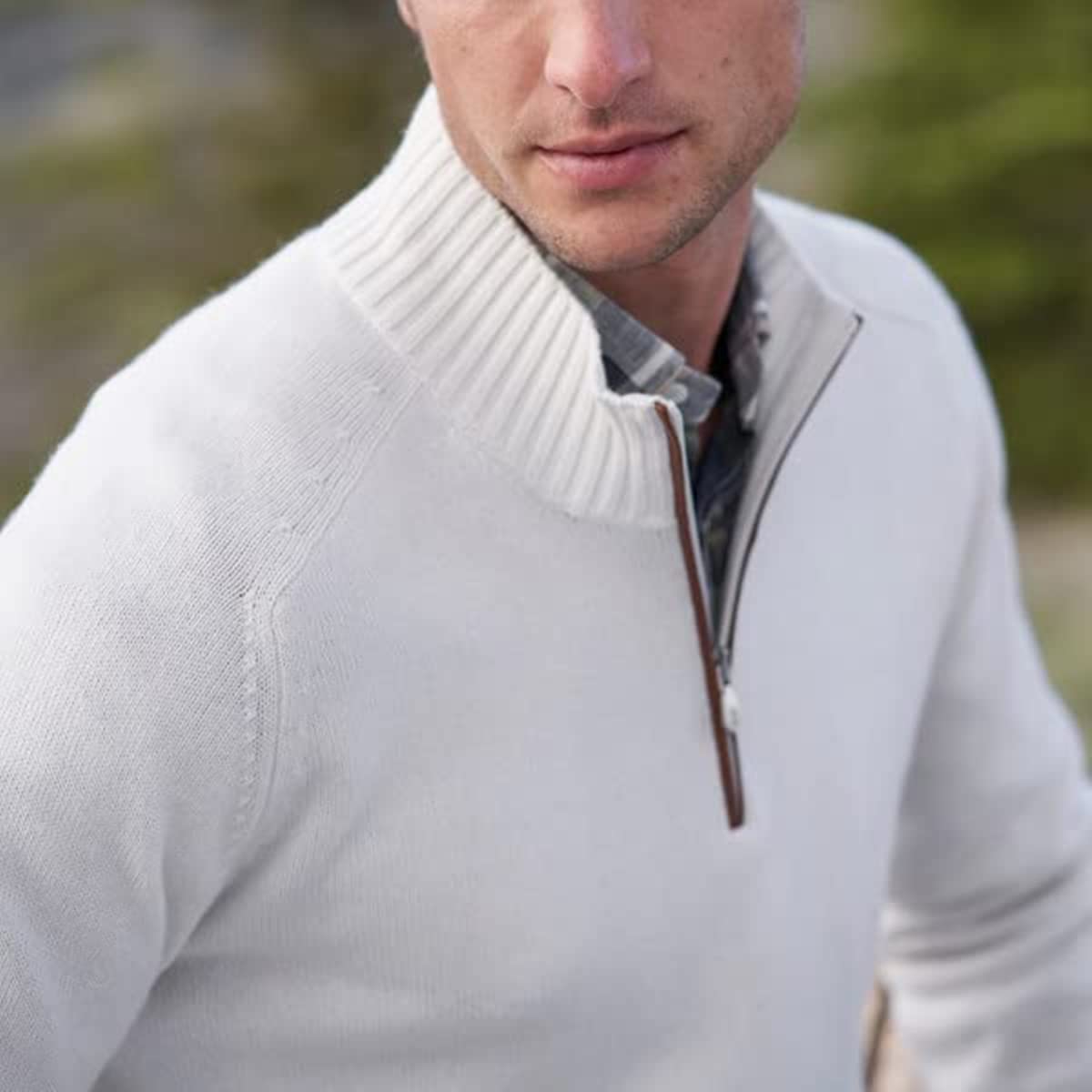 Hombres Cachemira Cremallera Suéter Básico,Suéter de Punto Casual Jersey de Manga Larga,Suéter de Punto de Invierno para los Hombres