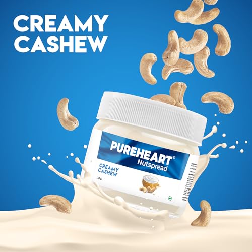 Image of Pureheart Nut Spread Creamy Cashew (110 gm) Nutty Spread for Breakfast, Delicious, Smooth & Creamy Snack