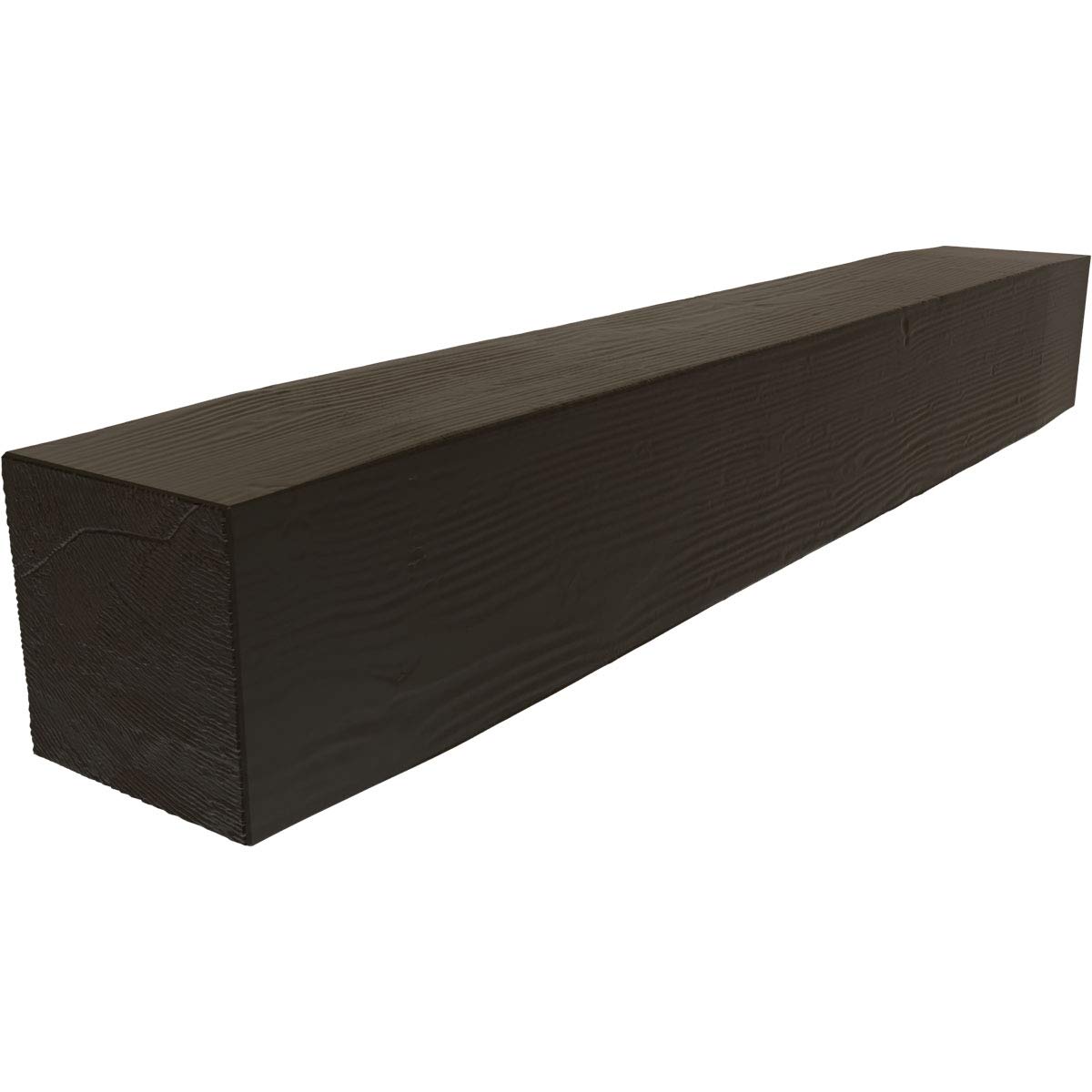 Ekena Millwork MANUSD04X04X48NS Sandblasted Faux Wood Fireplace Mantel, 4"H x 4"D x 48"W, Natural Espresso