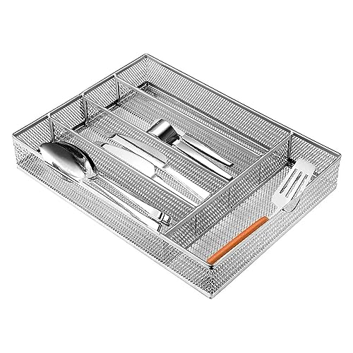Boites a couverts ouvertes 5 compartiments tiroirs insert cuisine gris - 3