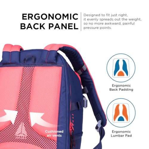 Image of Ergo43 RS Ergonomic School Bag | Posture & Spine Support, Breathable AirFlowX Mesh, Tear-Resistant Ripstop Material | Lightweight 34L Daily School Backpack