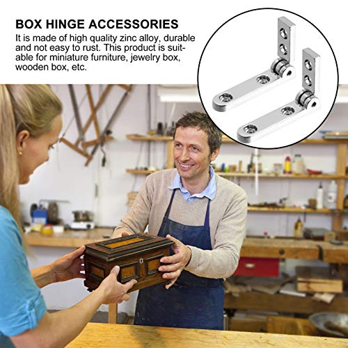 NICEXMAS 10Pcs Dobradiças de Caixa de Joias Pequenas Dobradiças de Caixa de Madeira Dobradiça Dobrad