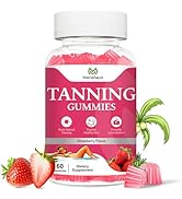 Tanning Gummies for Women, Daily Tanning Supplement Melanin Tan Gummy Chew with Astaxanthin Vitam...