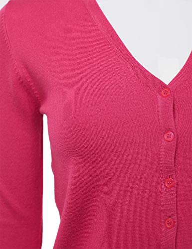Women's Button Down V-Neck Long Sleeve Knit Cardigan with Sleeve Button Detail (S-3XL)4