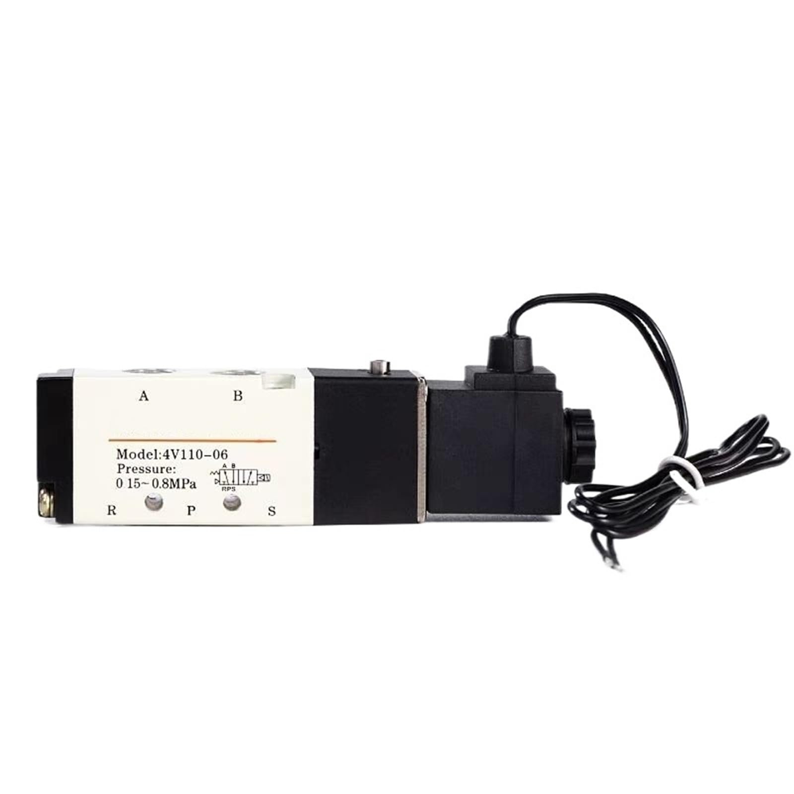 1 szt. 4V110-06 1/8 Standardowy zawór elektromagnetyczny powietrza z gwintem rurowym 5-drożny port 2 pozycje gazowe pneumatyczne elektryczne zawory magnetyczne DC12V 24V 110 V220V napięcie cewki (drut