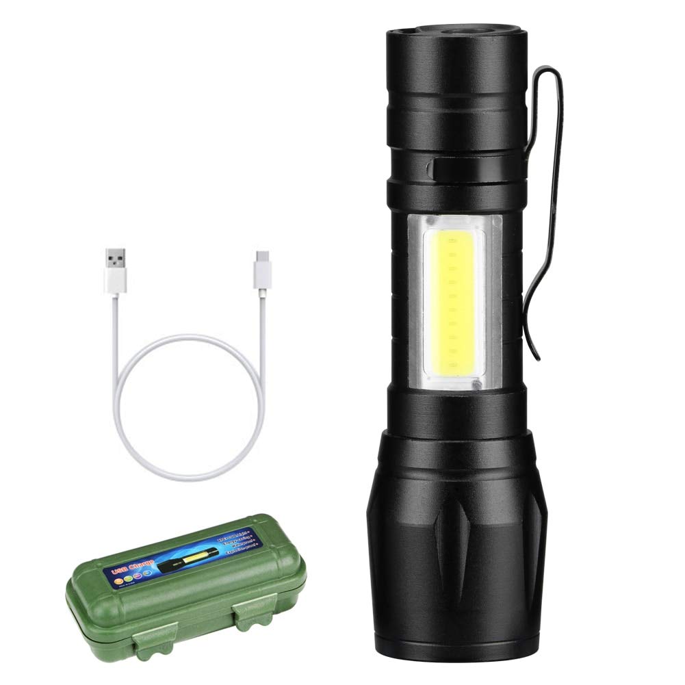 Smars® USB Rechargable SP-G Q-5 Mini LED Flashlight 2000 Lumens Telescopic Zooming Waterproof Torch