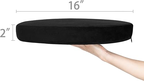 Miniatura 5 de Almohadilla Shinnwa de poliéster suave, cuadrado o redondo con espuma de memoria para asiento, soporte Lumbar de felpa, colorida de 16 pulgadas,