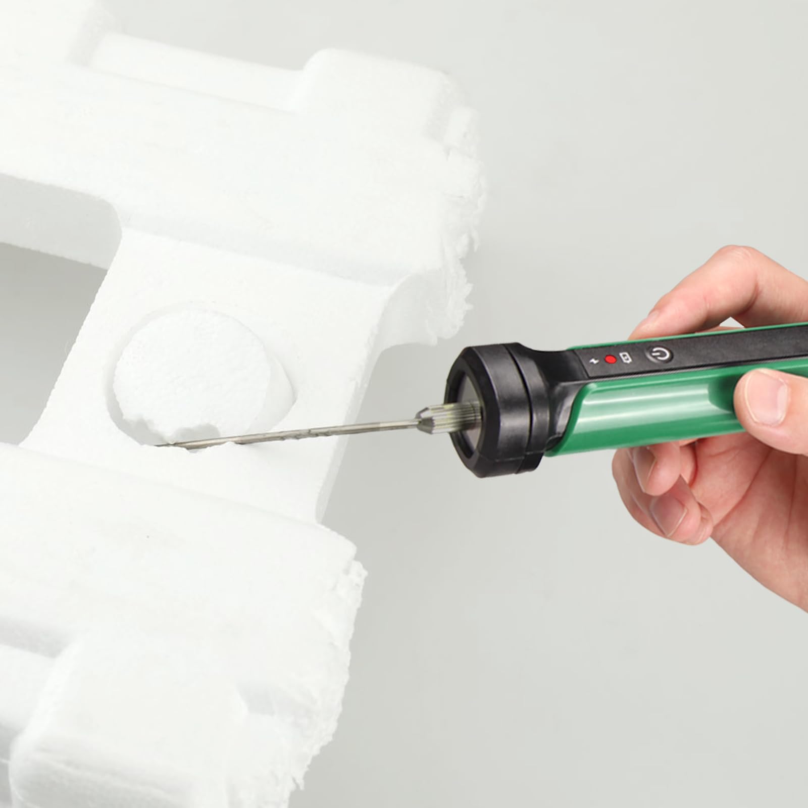 Máquina de Corte de Alambre Caliente de 4 en 1, Máquina de Corte de Espuma de Poliestireno de Batería de Iones de Litio de 2.2Ah 15W, Juego de Herramientas de Grabado de Espuma de Calentamient