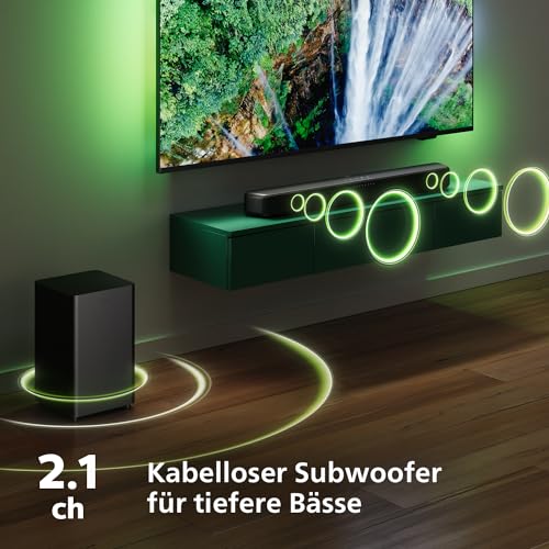 Philips TAB5309 Soundbar 2.1 mit drahtlosem Subwoofer