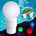Produktbild Pool Dosierschwimmer, Chlor Spender, Chemikalien Chlor Dosier mit wasserdichtem Solar Ball Light LED Farbwechsel, Chlor tabletten halter für Schwimmbäder,Whirlpool,Aqualand,Lazy Spas, Springbrunnen