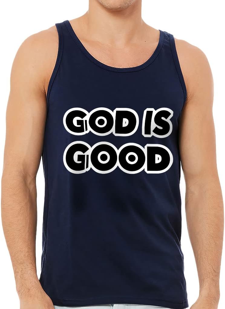 God is Good Tank - Faith Workout Tank - Word Art Jersey Tank