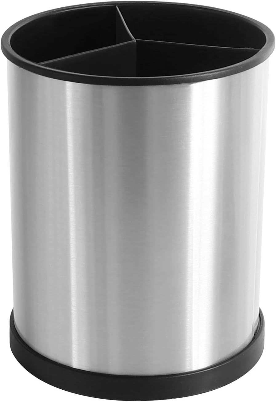 SZUAH Kitchen Utensil Holder, Stainless Steel Cooking Utensil Holder, Fingerprint and Rust Proof